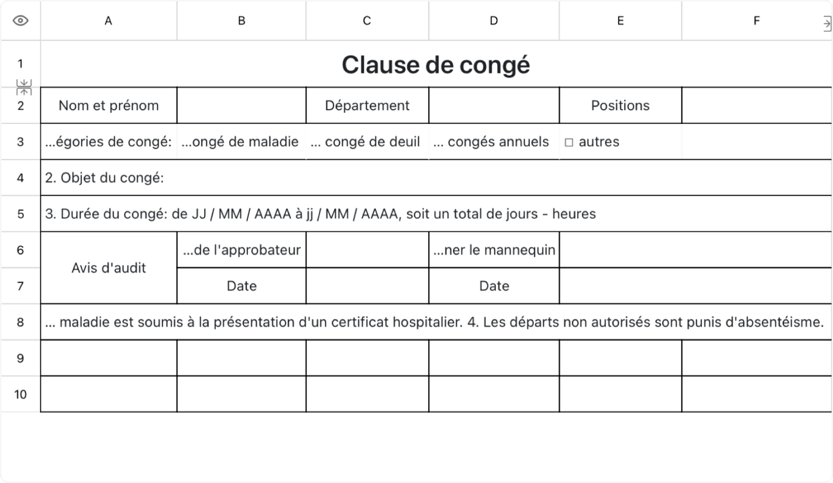 Clause de congé